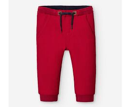 červené teplé kalhoty pro miminko