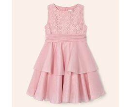 dětské růžové slavnostní společenské šaty Mayoral 3912-76