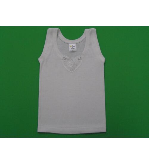 dívčí bavlněná košilka s krajkou velikost 146 až 164 bílá