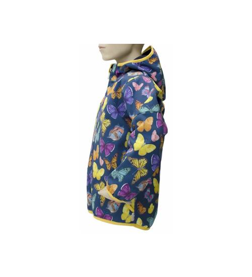 dívčí softshellová bunda barevní motýlci 1603 velikost 92 a 98