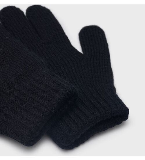 dětské černé pletené prstové rukavice Mayoral 10332-89