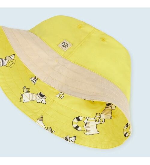 letní dětský klobouk s UV filtrem žlutý Mayoral 10406-64