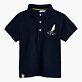 modré dětské tričko s límečkem Mayoral 3155-50
