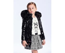 luxusní dětský zimní kabát s kožešinou