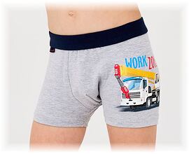 dětské boxerky s jeřábem Cornette Work zone 701/92 šedé
