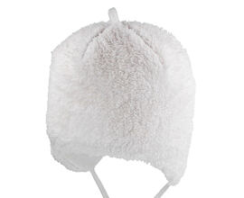 kojenecká zimní čepička bílá podšitá bavlnou