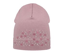 dívčí pudrová růžová bavlněná čepice RDX