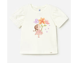 tričko s obrázkem holčičky s květinami Mayoral 1078-18