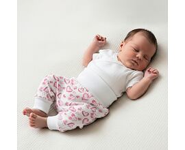 letní mušelínové buggy kojenecké Baby service se srdíčky