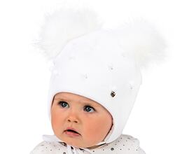 luxusní zimní kojenecká čepice pro holčičku Marika Kulka