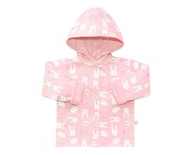 oboustranný kabátek Baby service růžový s kapucí