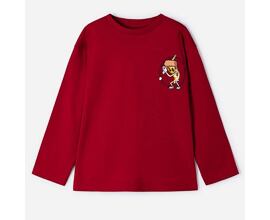 červené dětské triko s veselými obrázky Mayoral 4026-78