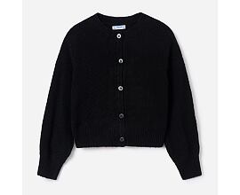 dívčí černý pletený svetr s vlnou Mayoral 7311-49