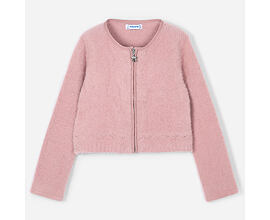 dětský chlupatý svetr na zip Mayoral