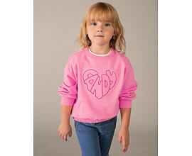 dětská růžová mikina bez kapuce Mayoral