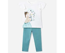 dětská letní tunika s obrázkem a legíny Mayoral 3724-86