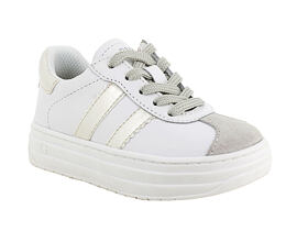 dívčí bílé šněrovací sneakersy se zipem Primigi 1425066 velikost 35