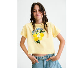 Mayoral dívčí letní triko s obrázkem citrónů