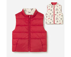 dětská přechodová slabá prošívaná vesta oboustranná Mayoral