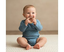 kojenecké body jednobarevné modré české výroby