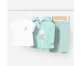 Mayoral komplet 3 kusy s mikinou s obrázkem zajíčka 1826-70