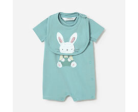 letní overálek a slintáček se zajíčkem v kompletu Mayoral 1721-16