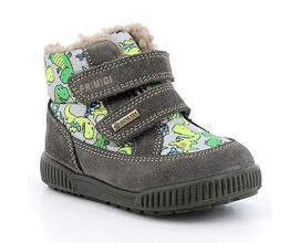 Dětská zimní obuv se suchými zipy a membránou Gore-Tex pro voděodolnost.