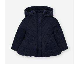 dětský modrý zimní kabátek s kapucí Mayoral 4440