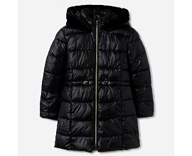 dívčí černý zimní kabát