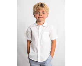 dětská bílá košile s krátkým rukávem Mayoral 3112-10