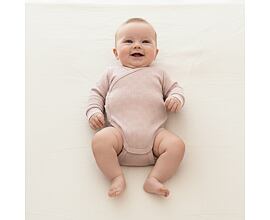 kojenecké rostoucí zavinovací bodyčko Baby service pudrové růžové