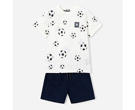 Mayoral letní komplet s fotbalovým motivem pro kluky 3607-80