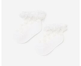 kojenecké bílé ponožky k šatičkám
