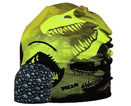 dětská čepice s dinosaury