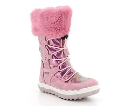Primigi kozačky 6880444 dívčí růžové sněhule gore-tex