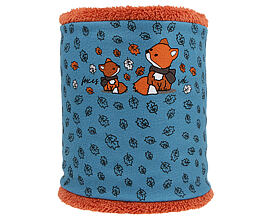 dětský teplý nákrčník RDX lišky modrý