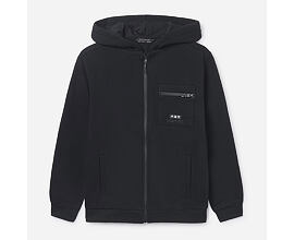 chlapecká černá mikina na zip s kapucí 