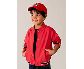 dětská červená mikina bomber Mayoral