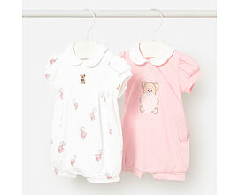 kojenecké letní overaly v setu s medvídky Mayoral 1704-90
