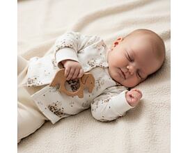 kojenecký bavlněný oboustranný kabátek Baby service s medvídky