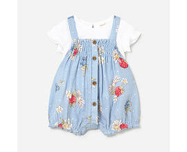 kojenecký bavlněný letní overal s tričkem Mayoral 1638-43 pro holčičku