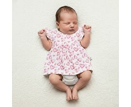 mušelínové body šatičky Baby service srdíčka
