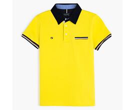 žluté chlapecké tričko s límečkem 