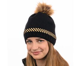 dívčí zimní čepice s pruhy Marika 42D