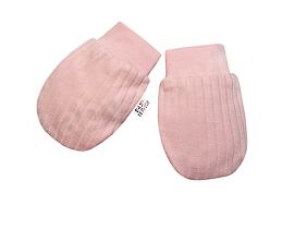 růžové bavlněné rukavičky pro miminka