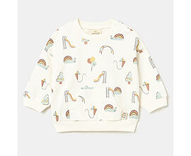 mikina klokanka v neutrální barvě pro batolata