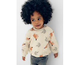dětská mikina bez kapuce s motivem zvířátek Mayoral 2416-96