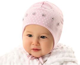 jarní kojenecká čepička pro holčičku Marika MWJ-3260