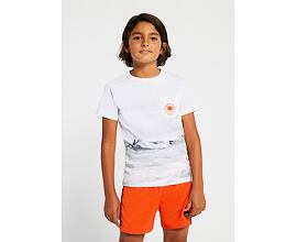 chlapecké bílé letní triko s obrázkem Mayoral 6019-10