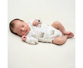 kojenecké body zavinovací Baby service s medvídky neutrální design